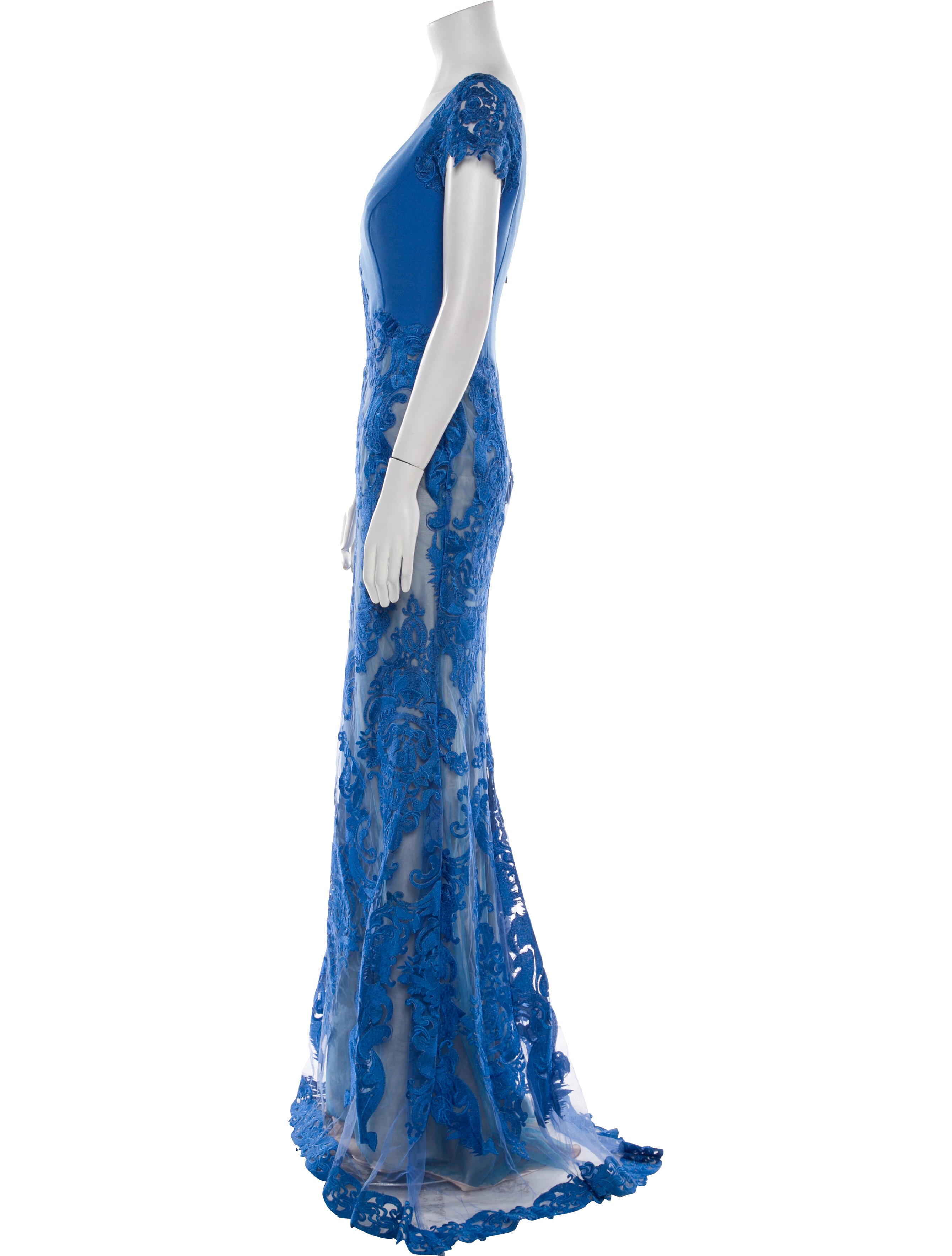 Gemy Maalouf Lace Pattern Long Dress w/ Tags