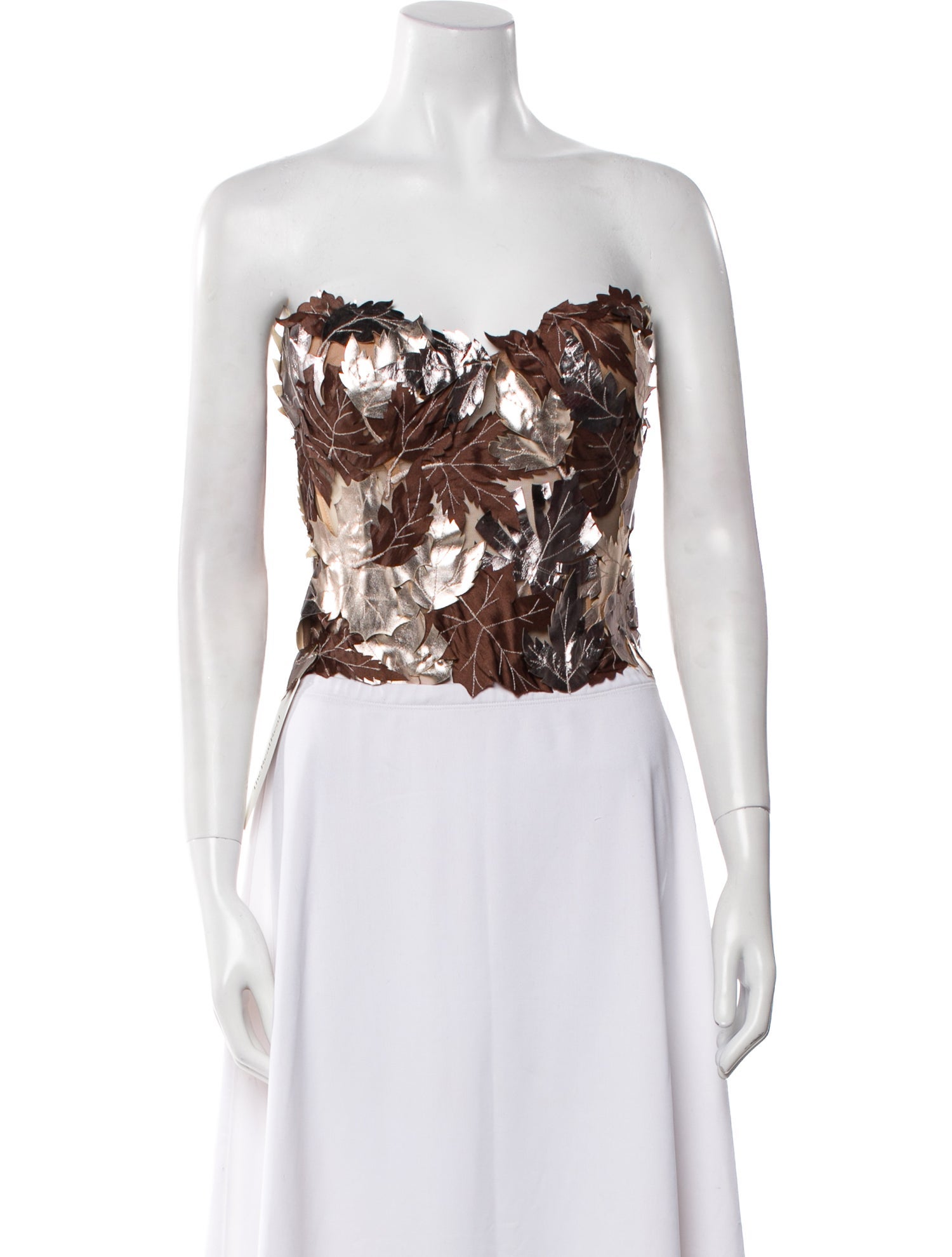 Gemy Maalouf Strapless Crop Top w/ Tags