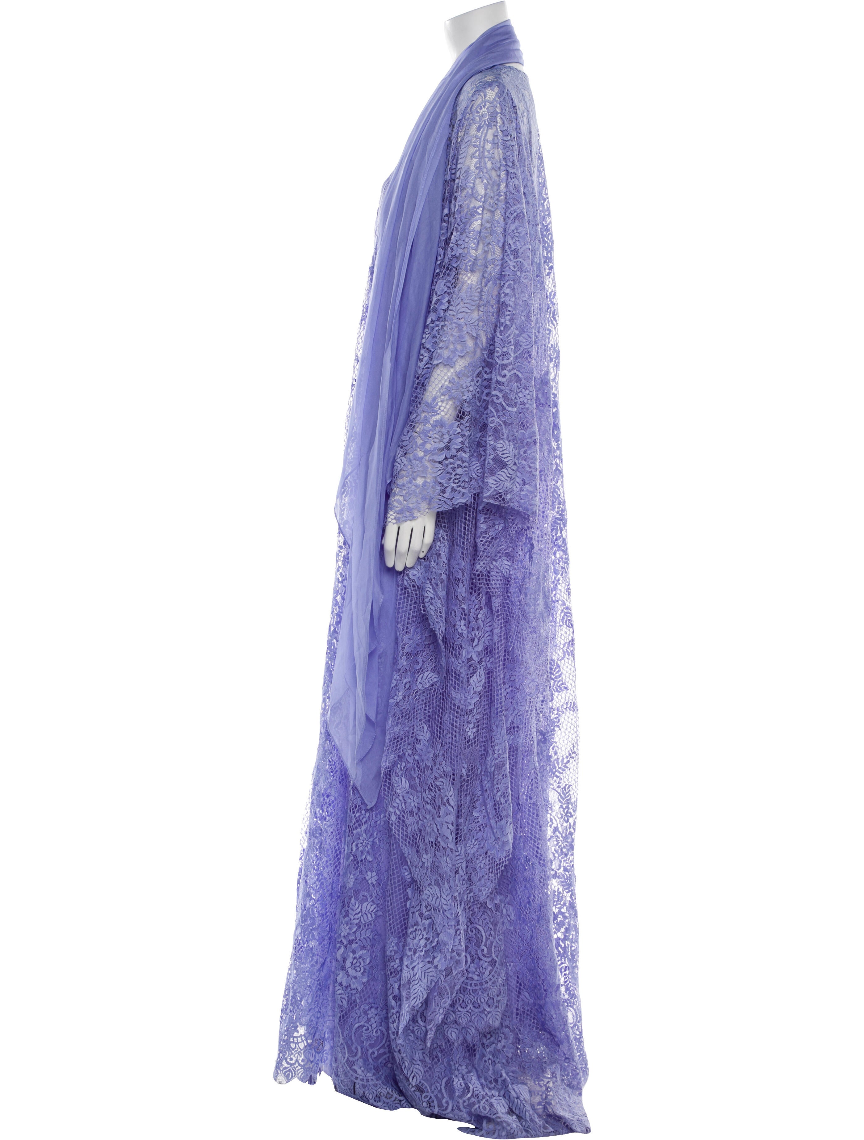 Gemy Maalouf Lace Pattern Long Dress w/ Tags