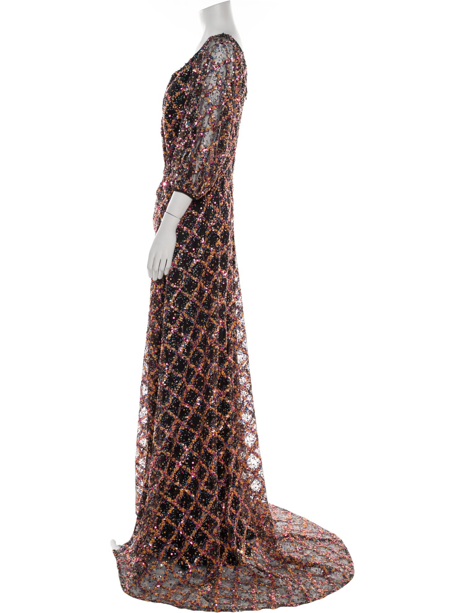 Gemy Maalouf Printed Long Dress w/ Tags