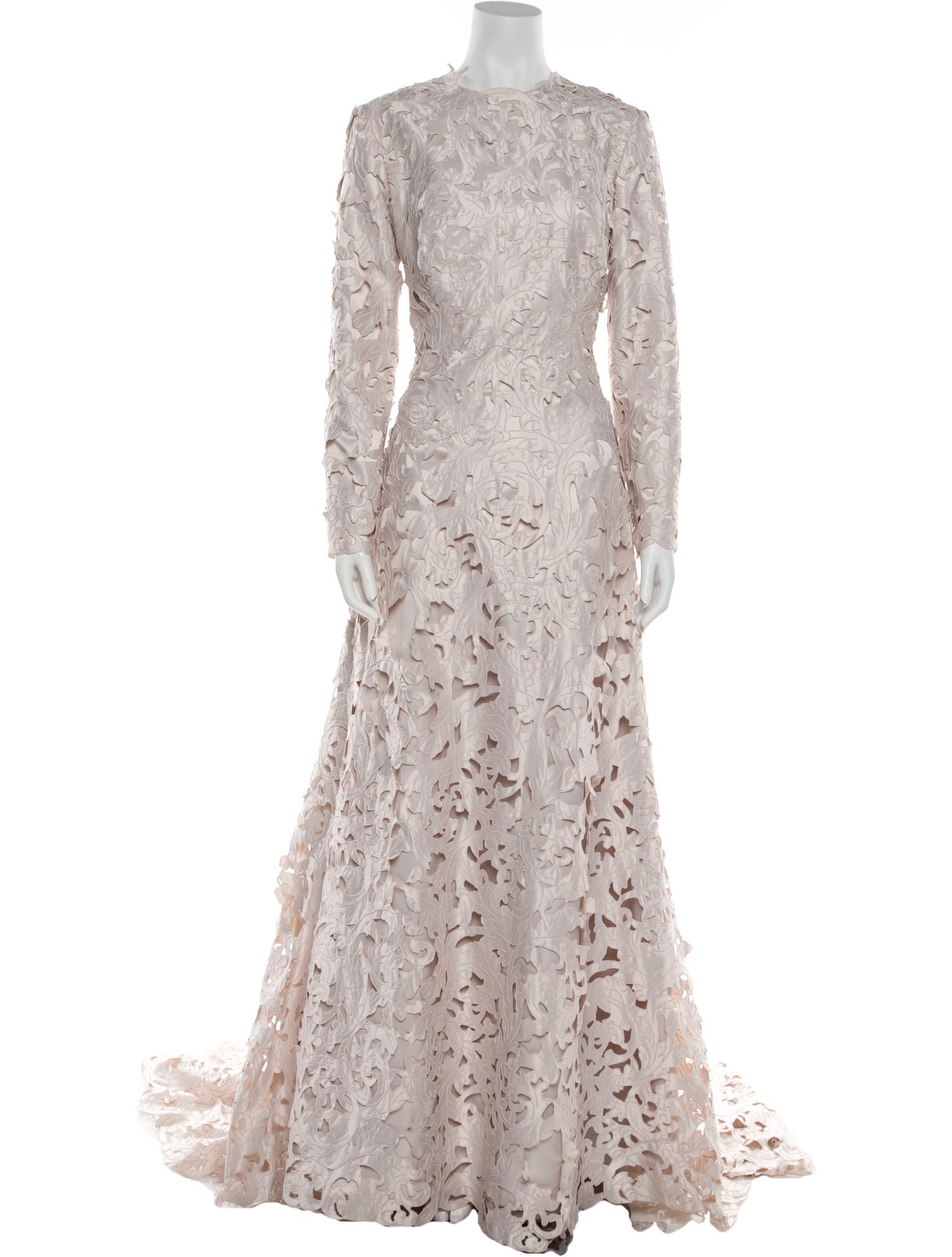 Gemy Maalouf Lace Pattern Long Dress