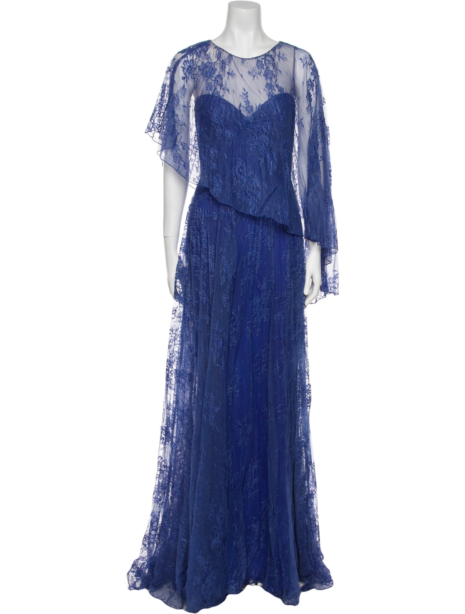 Gemy Maalouf Lace Pattern Long Dress w/ Tags