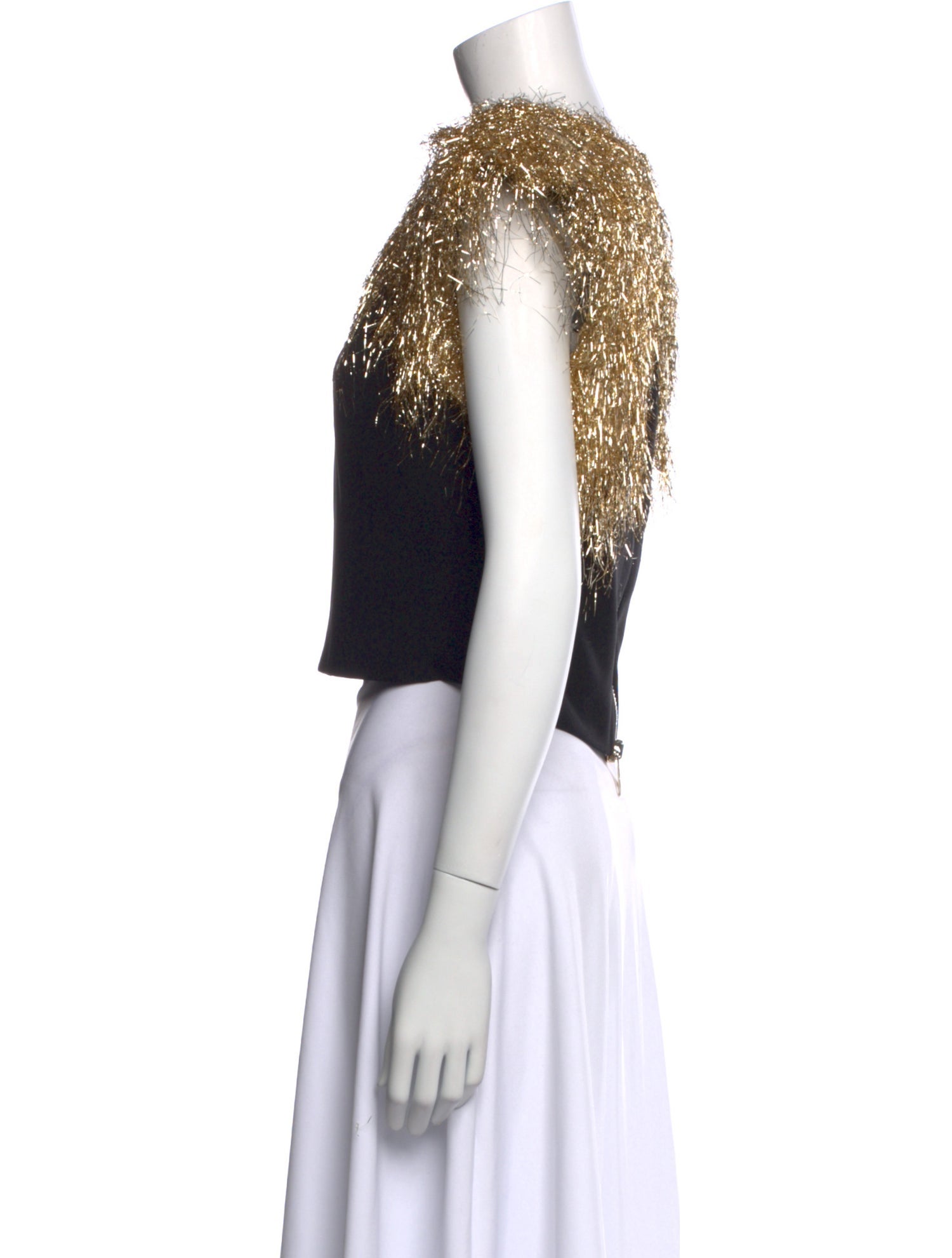 Gemy Maalouf Bateau Neckline Short Sleeve Crop Top w/ Tags