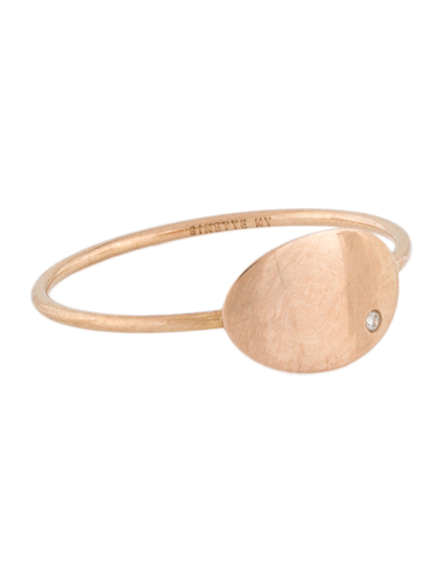 Ginette NY 14K Diamond Mini Sequin Ring