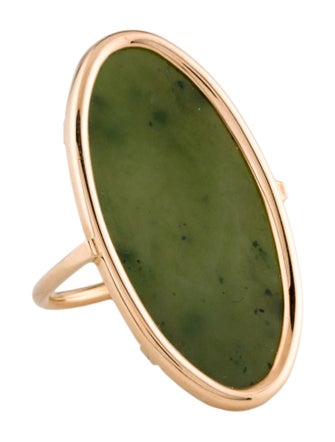 Ginette NY Ellipse Nephrite Ring