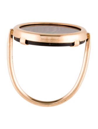 Ginette NY 18K Mother of Pearl Disc Ring