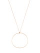 Ginette NY 14K Circle On Chain Pendant Necklace