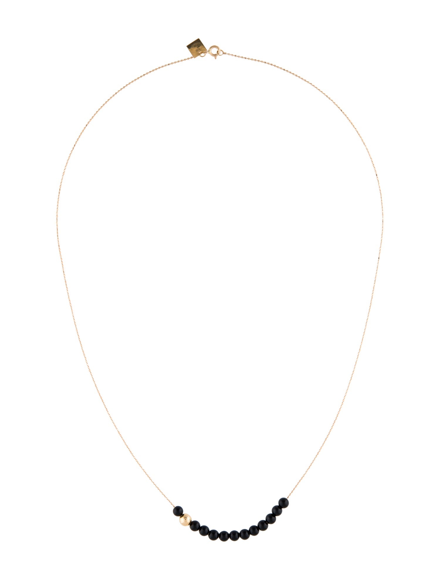Ginette NY 18K Onyx Black Moon Boulier Necklace