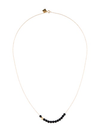 Ginette NY 18K Onyx Black Moon Boulier Necklace