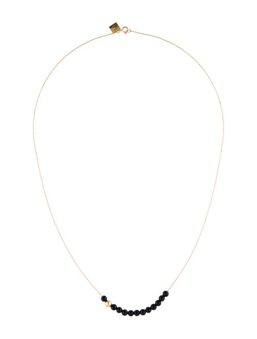 Ginette NY 18K Onyx Black Moon Boulier Necklace