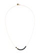 Ginette NY 18K Onyx Black Moon Boulier Necklace