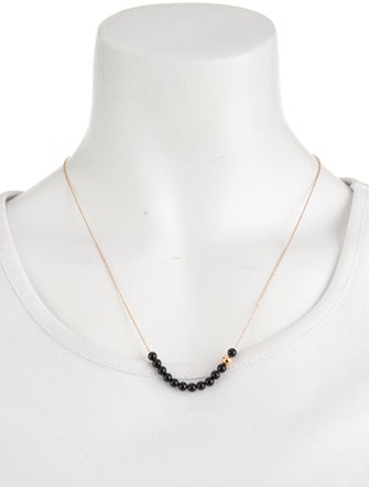 Ginette NY 18K Onyx Black Moon Boulier Necklace