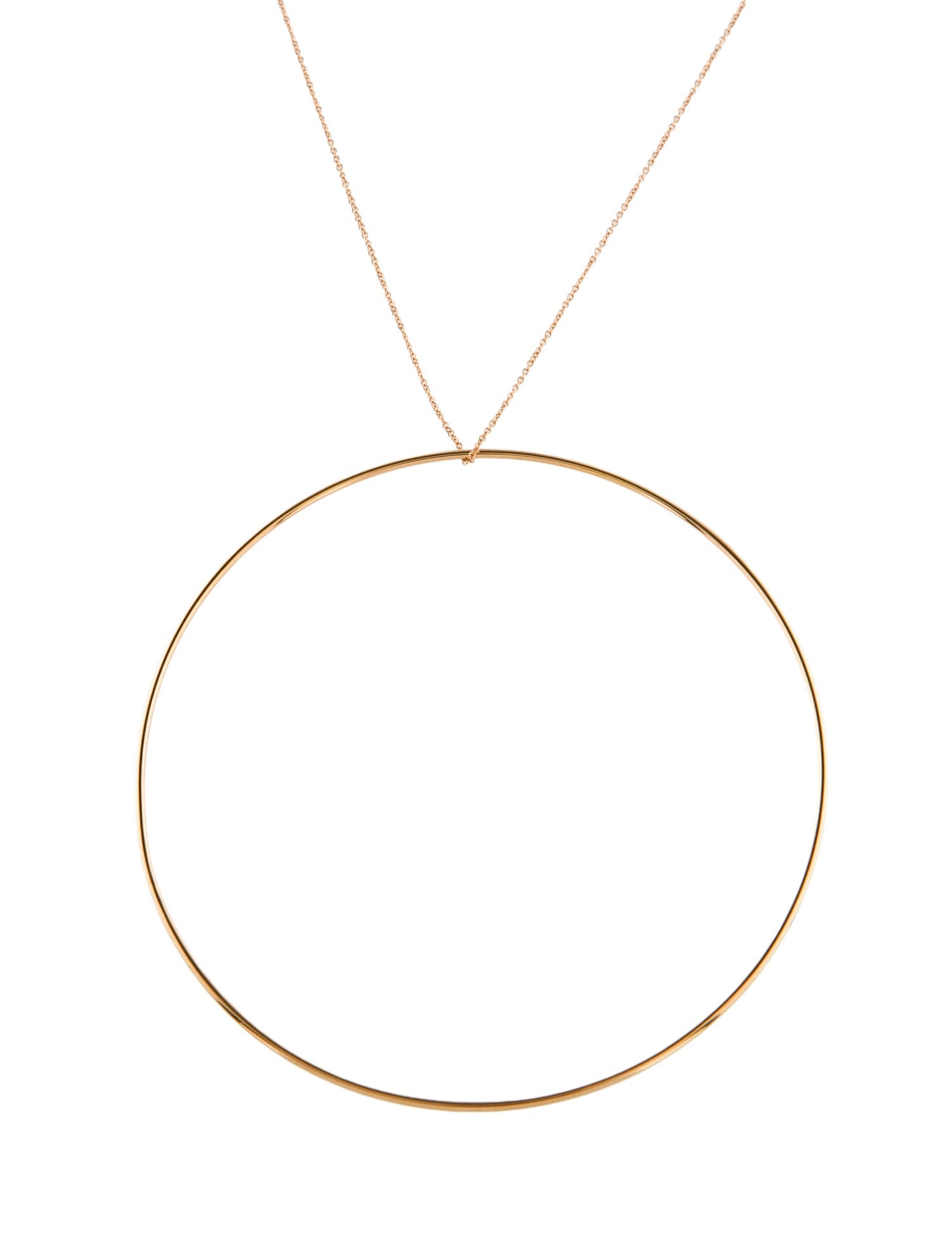 Ginette NY 18K Jumbo Circle Pendant Necklace