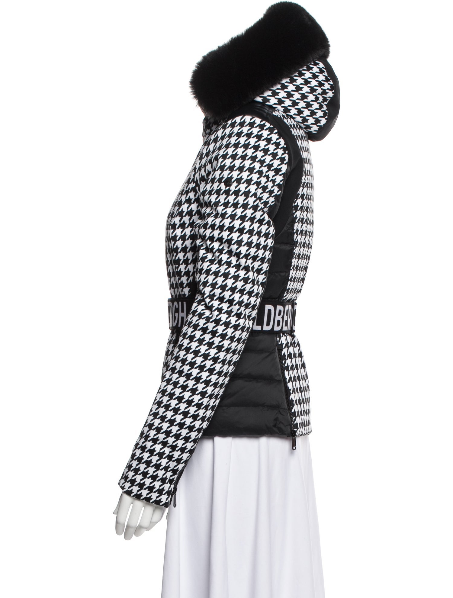 Goldbergh Houndstooth Print Down Jacket