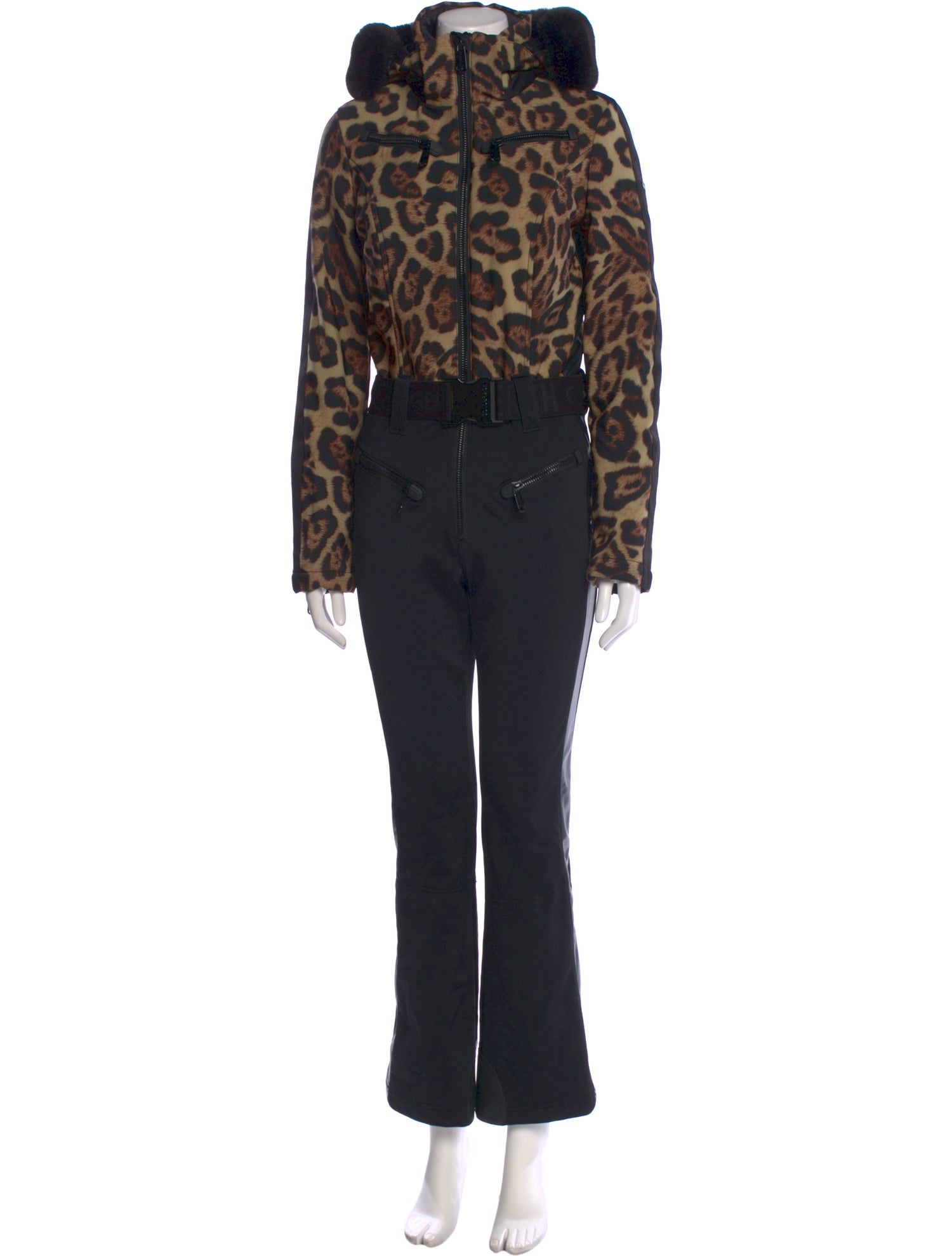 Goldbergh Animal Print Crew Neck Jumpsuit