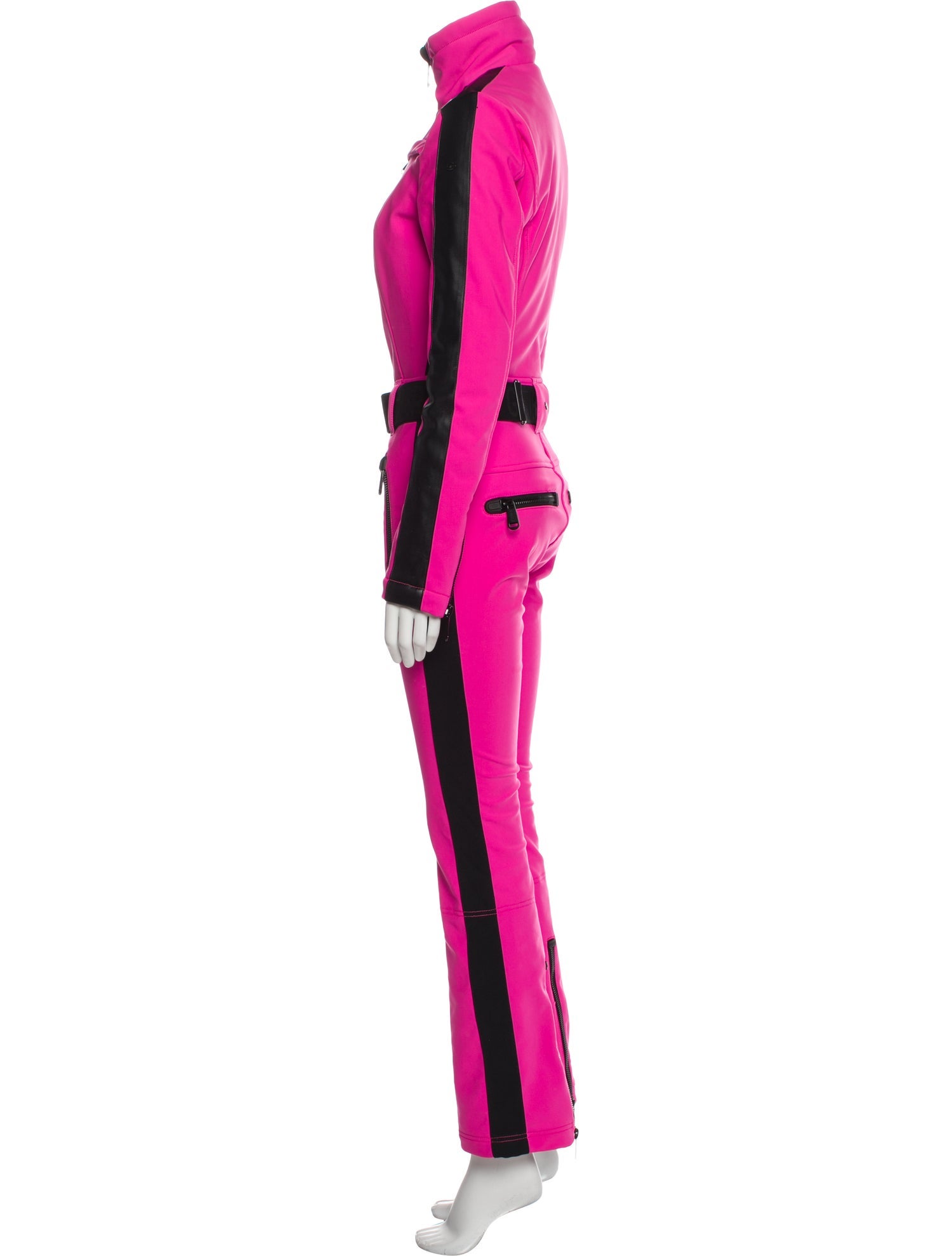 Goldbergh Colorblock Pattern Mock Neck Jumpsuit