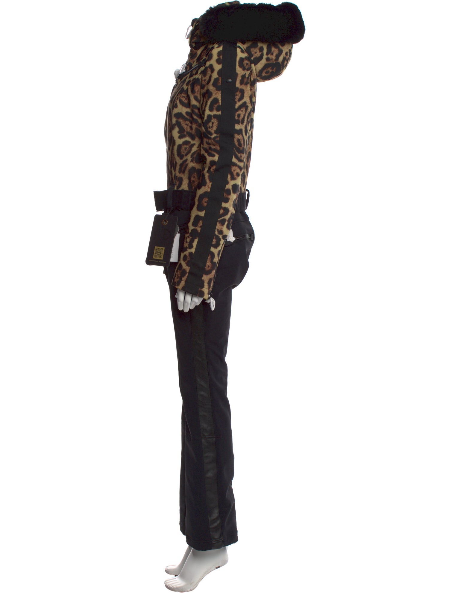 Goldbergh Animal Print Crew Neck Jumpsuit