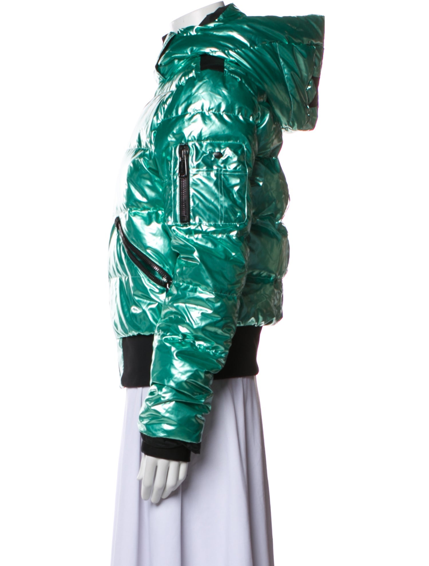 Goldbergh Colorblock Pattern Down Jacket