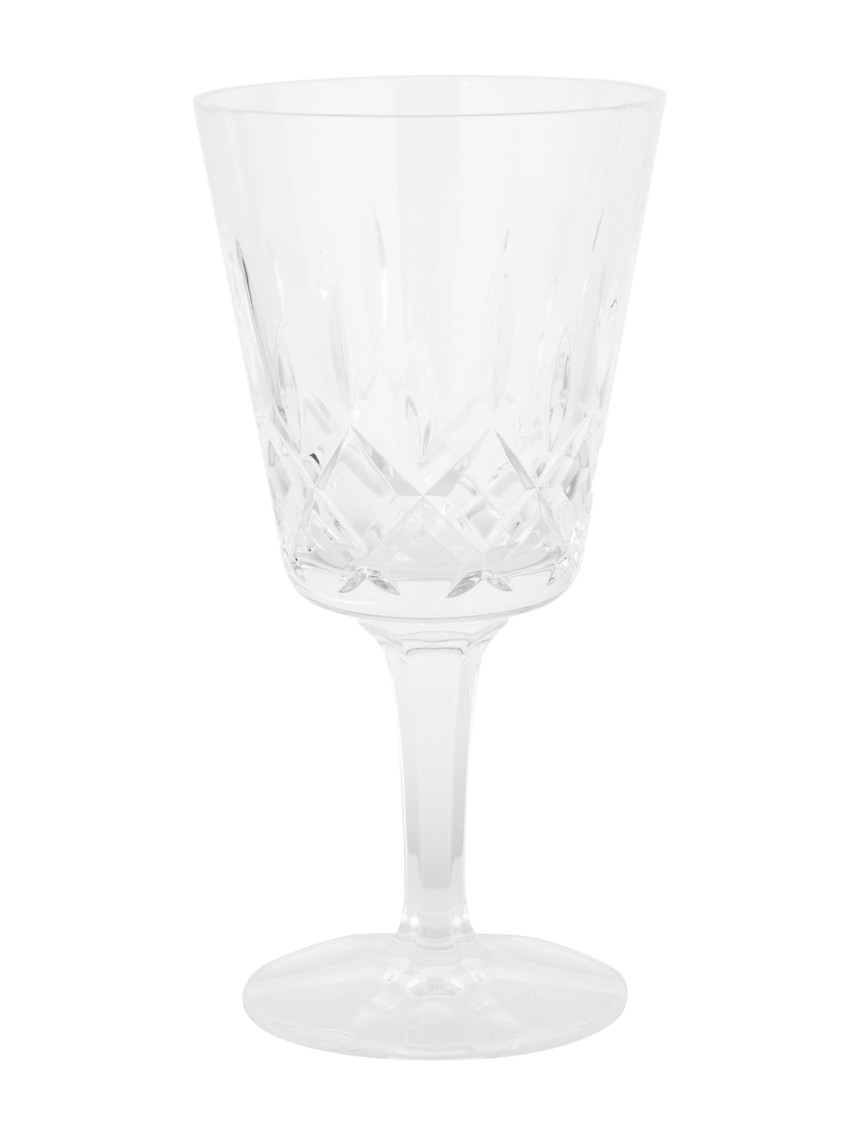 Gorham Set of 8 Crystal Wine Glasses Clear Drinkware & Barware