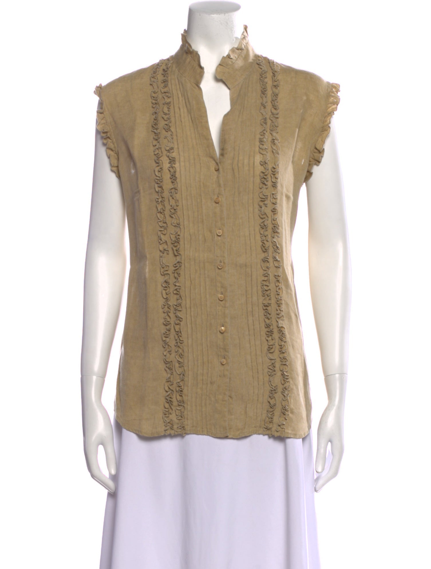 Gorsuch VNeck Short Sleeve ButtonUp Top Neutrals Tops, Clothing