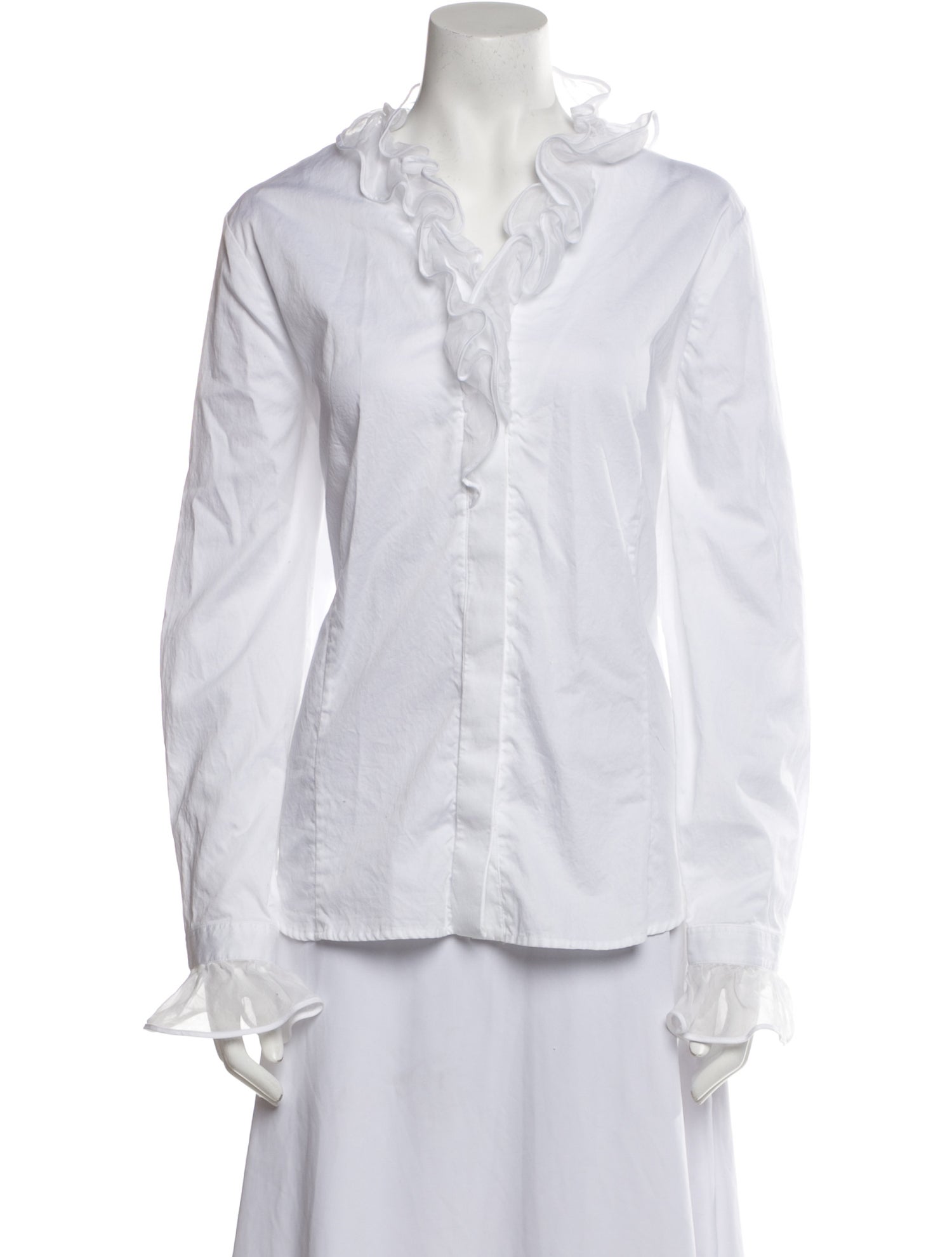 Gorsuch V-Neck Long Sleeve Button-Up Top