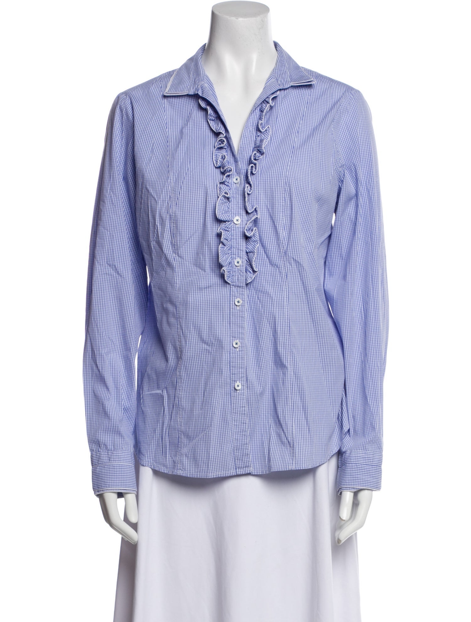 Gorsuch Striped Long Sleeve Button-Up Top