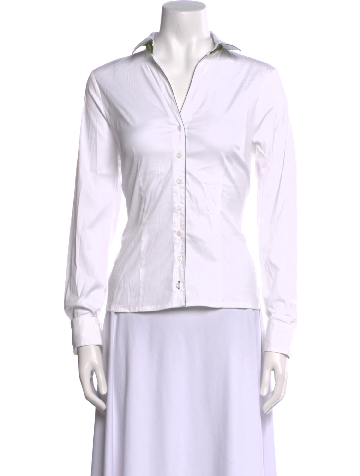 Gorsuch V-Neck Long Sleeve Button-Up Top