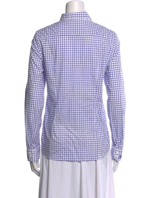 Gorsuch Plaid Print Long Sleeve Button-Up Top