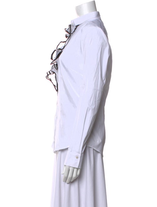 Gorsuch Mock Neck Long Sleeve Button-Up Top