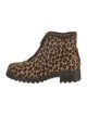 Gorsuch Ponyhair Animal Print Lace-Up Boots