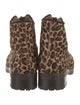 Gorsuch Ponyhair Animal Print Lace-Up Boots
