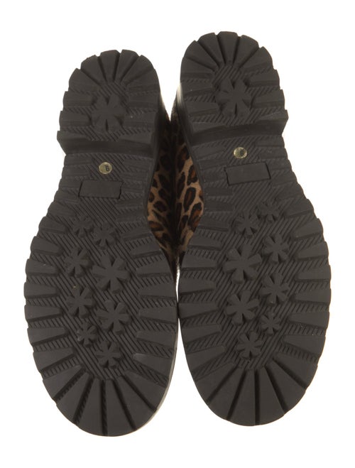 Gorsuch Ponyhair Animal Print Lace-Up Boots