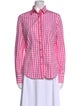 Gorsuch Plaid Print Long Sleeve Button-Up Top