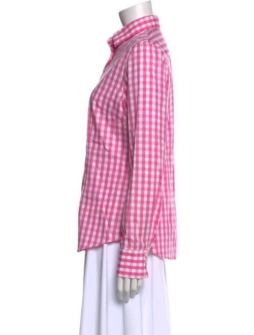 Gorsuch Plaid Print Long Sleeve Button-Up Top