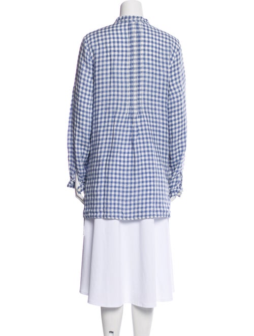 Gorsuch Linen Plaid Print Tunic