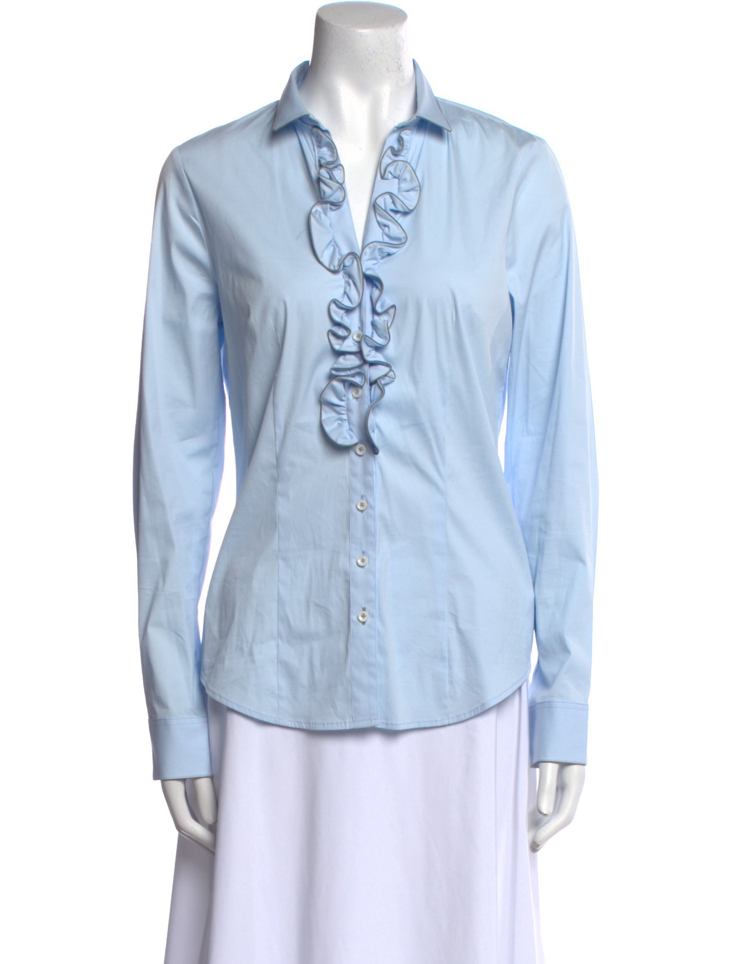 Gorsuch V-Neck Long Sleeve Button-Up Top
