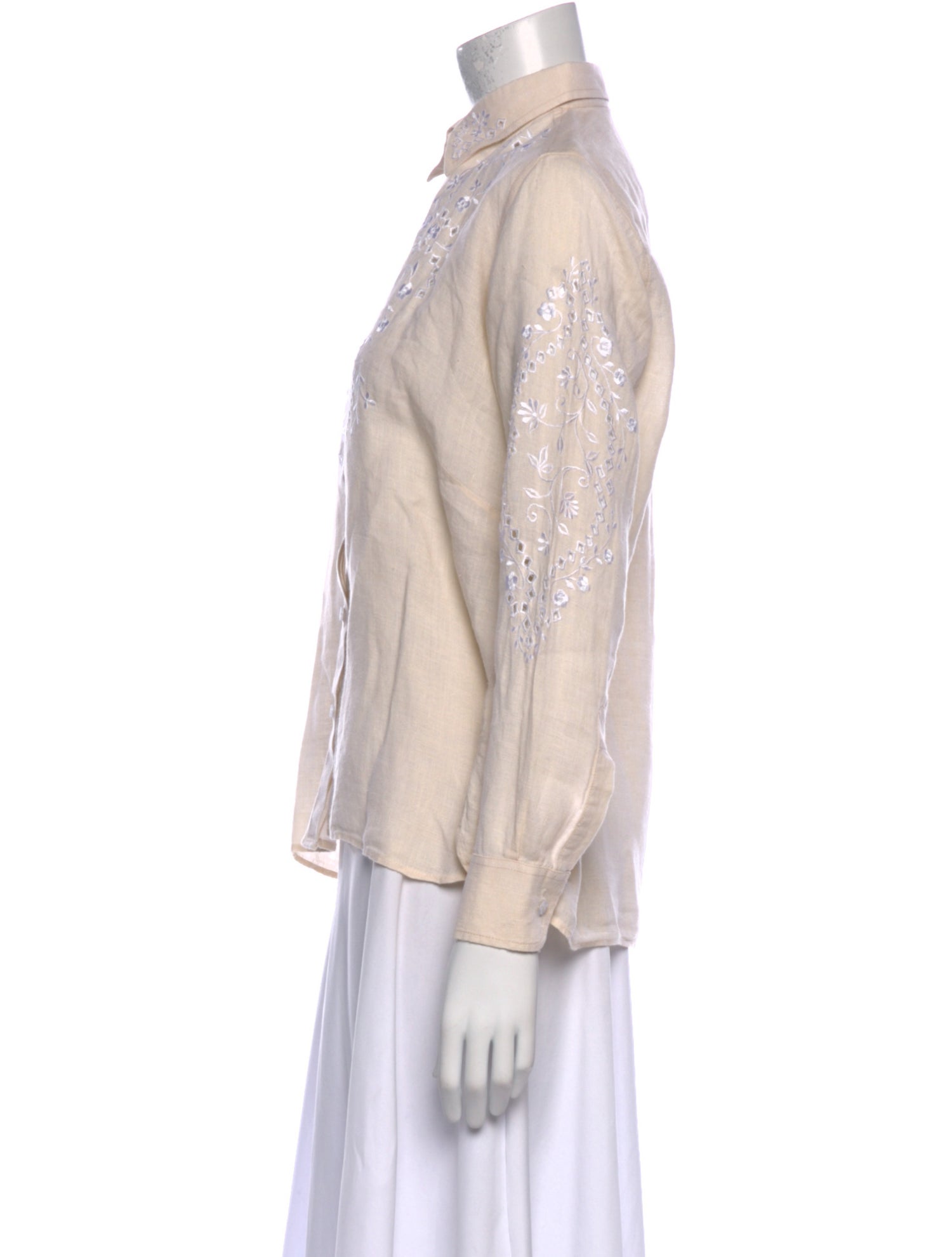 Gorsuch Linen Long Sleeve Button-Up Top