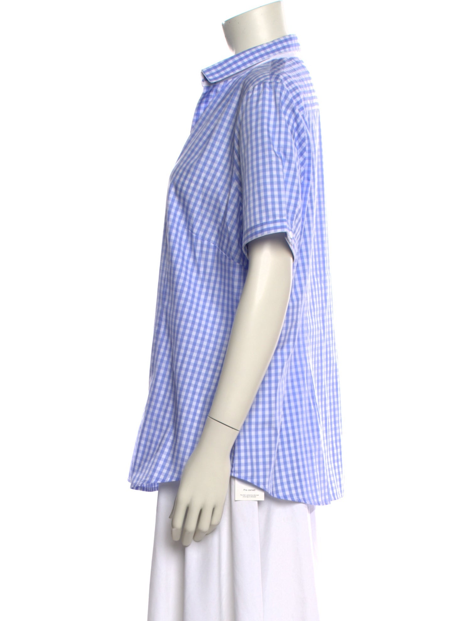 Gorsuch Plaid Print Short Sleeve Button-Up Top w/ Tags
