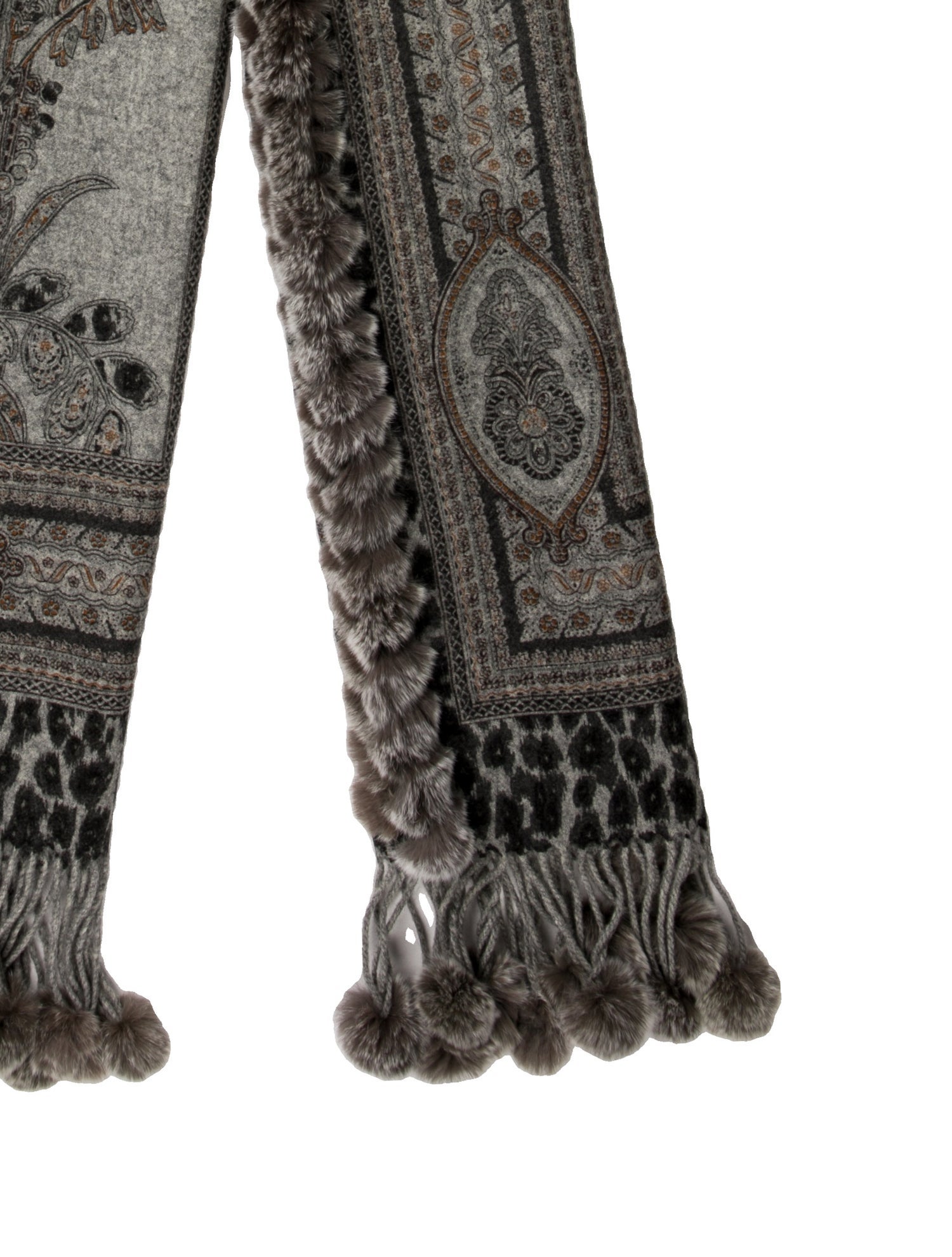 Gorski Fur Printed Scarf w/ Tags