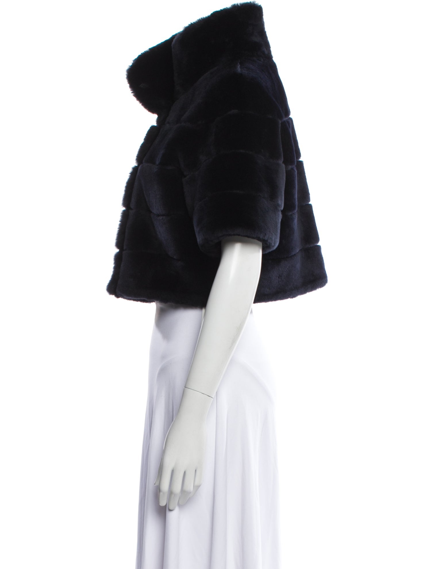 Gorski Shearling Plaid Print Fur Jacket