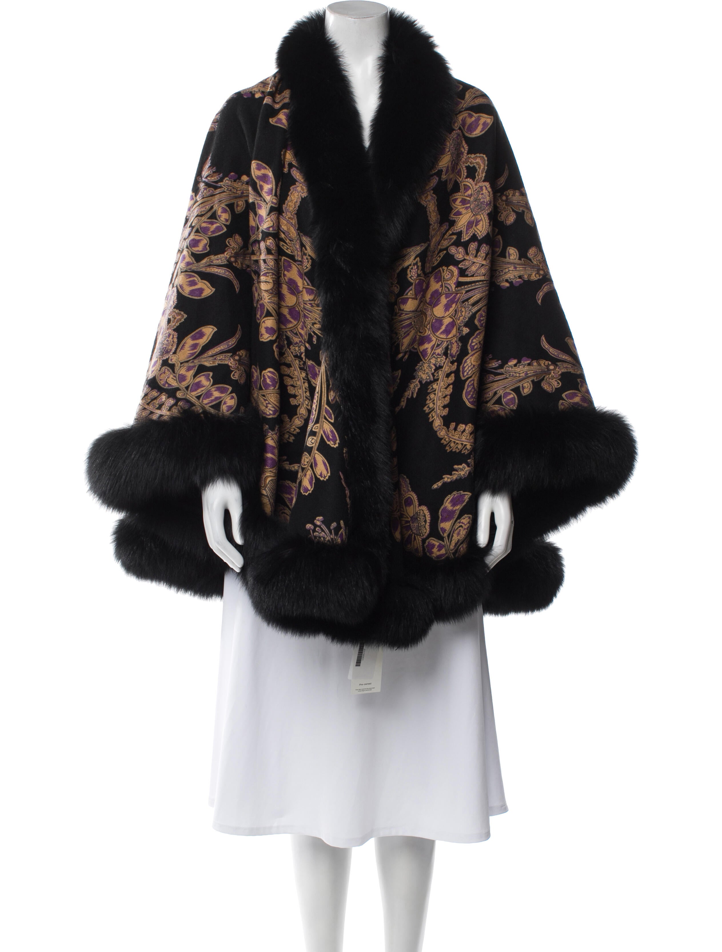 Gorski Fur Printed Scarf