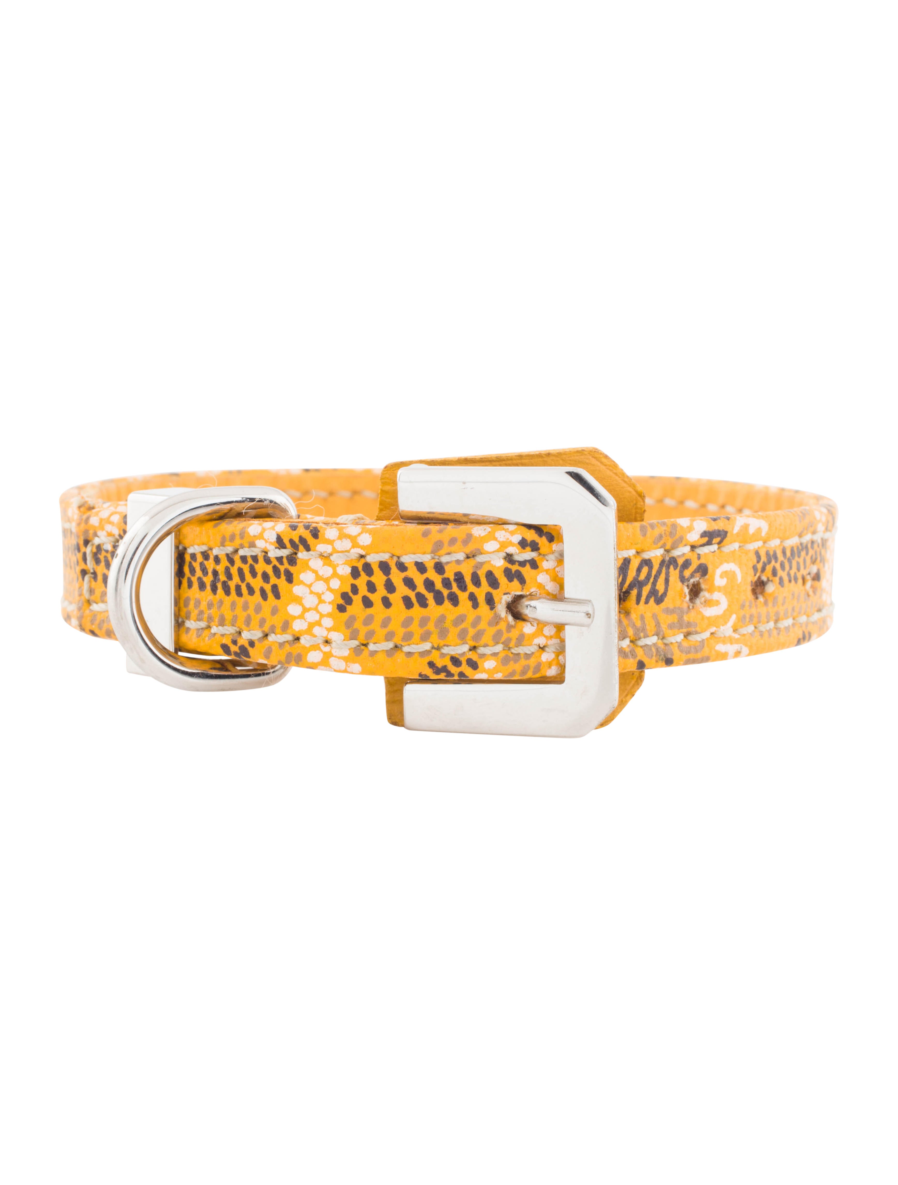 Goyard Goyardine Dog Collar Yellow Pet Accessories, Decor