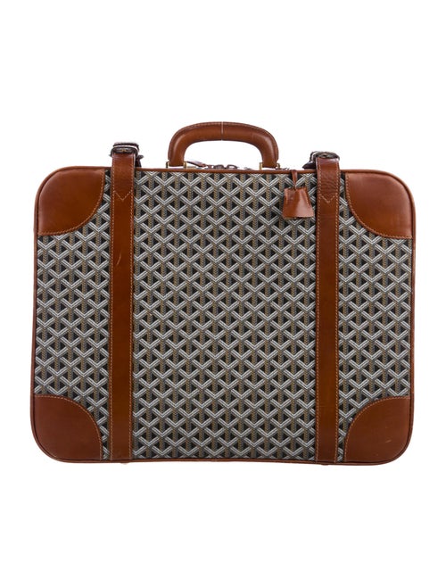 Goyard Vintage Goyardine Suitcase blue