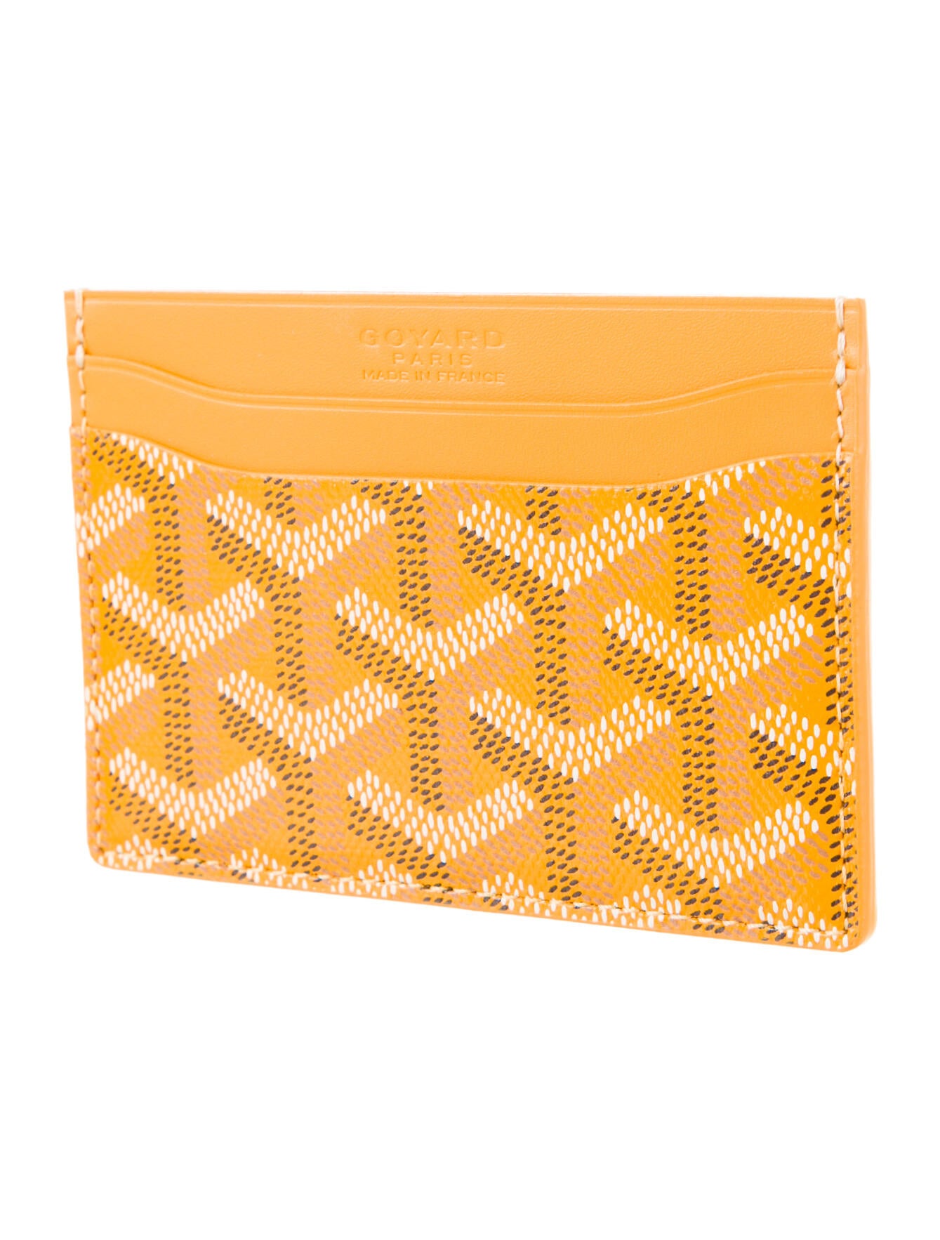 Goyard 2022 SaintSullice Card Wallet Card Holder Yellow Wallets