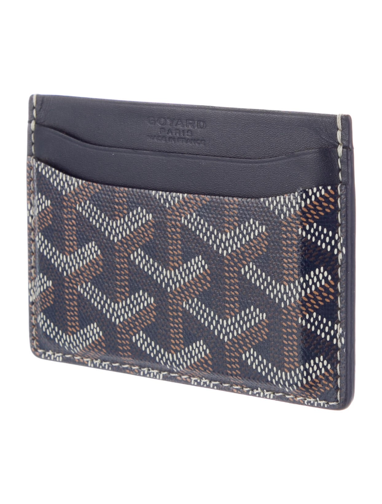 Goyard 2020 Goyardine Card Holder Blue Wallets, Accessories