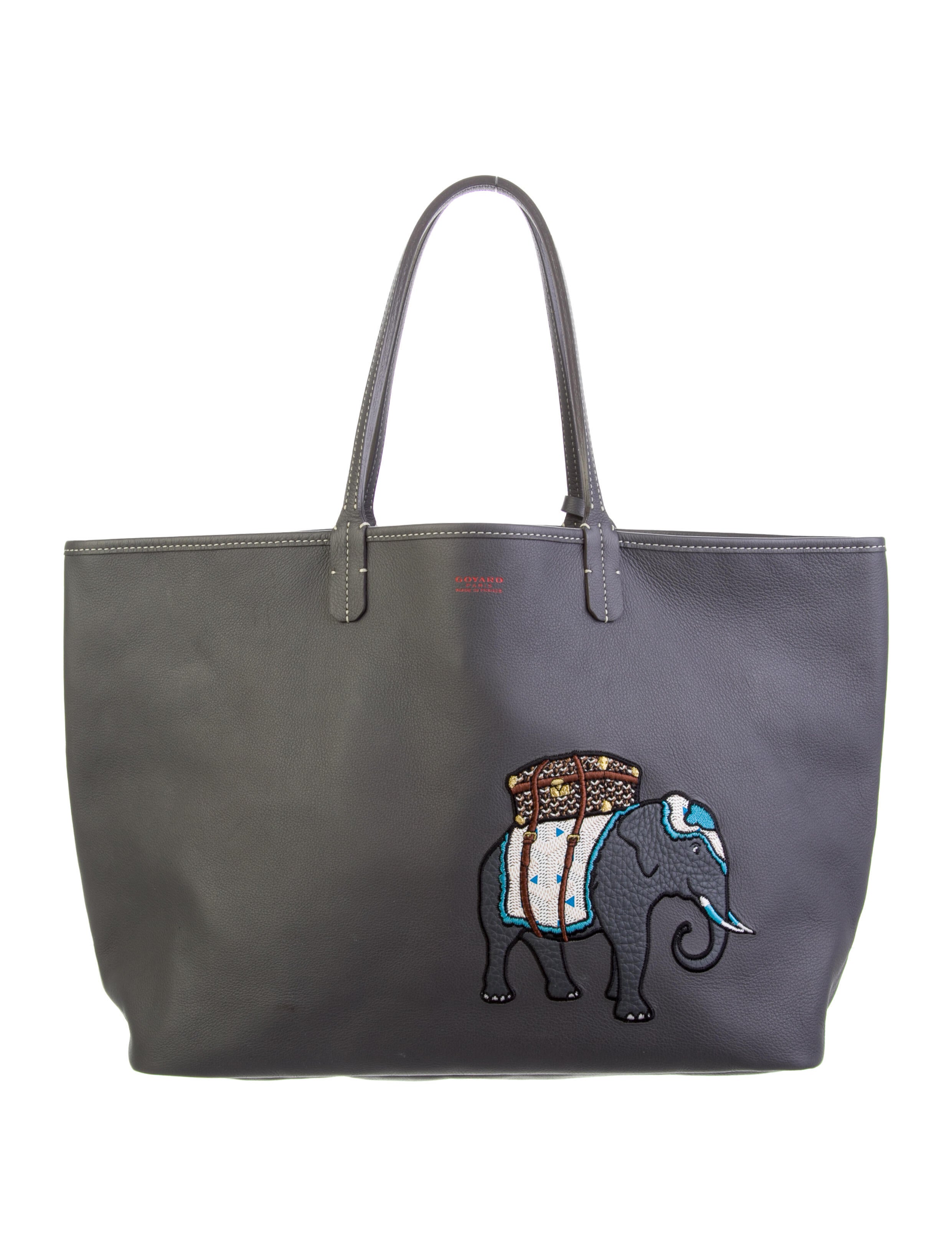 Goyard 2021 Goyardine Reversible Elephant Anjou PM w/ Pouch