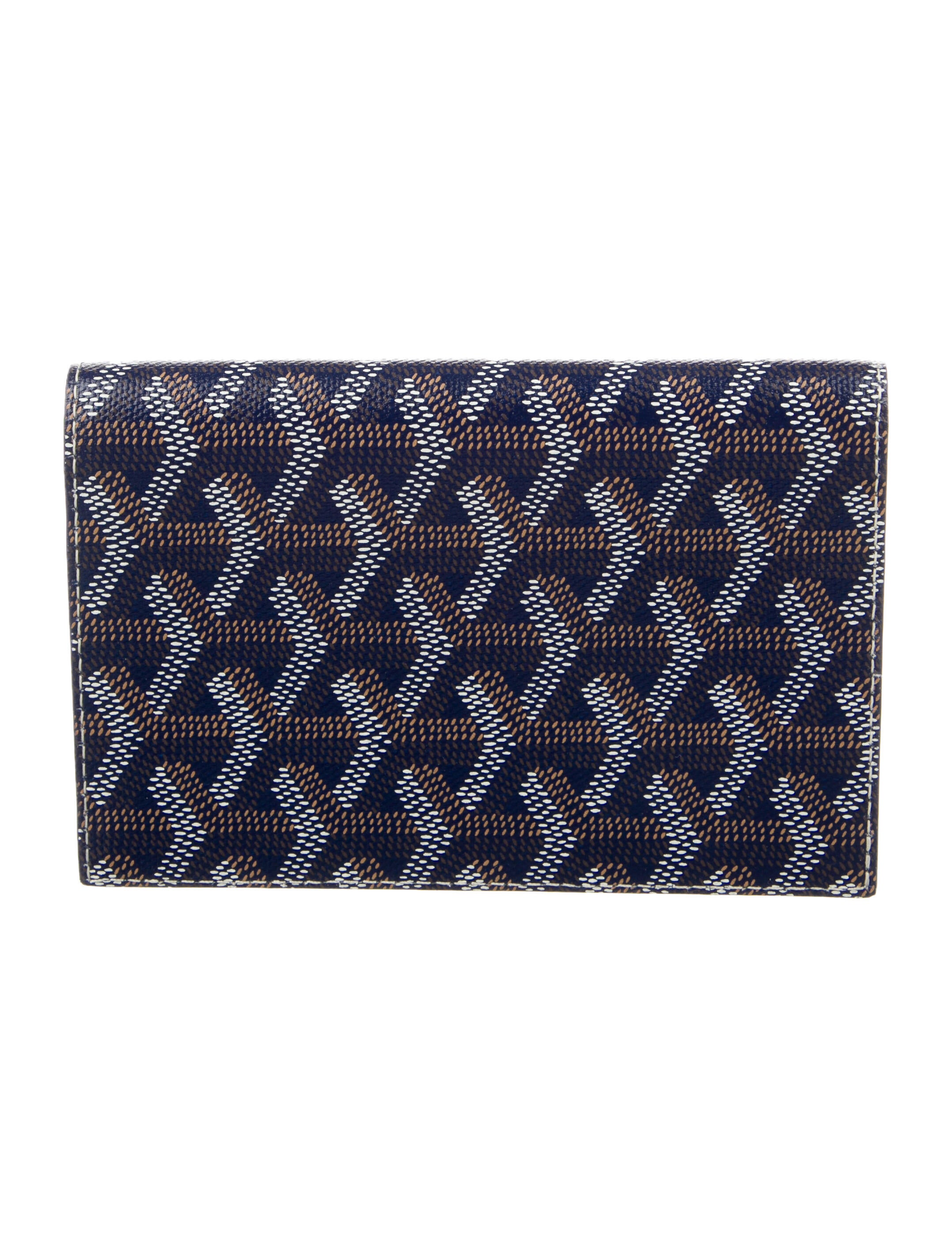 Goyard Goyardine Goyardine Grenelle Passport Cover Blue Travel