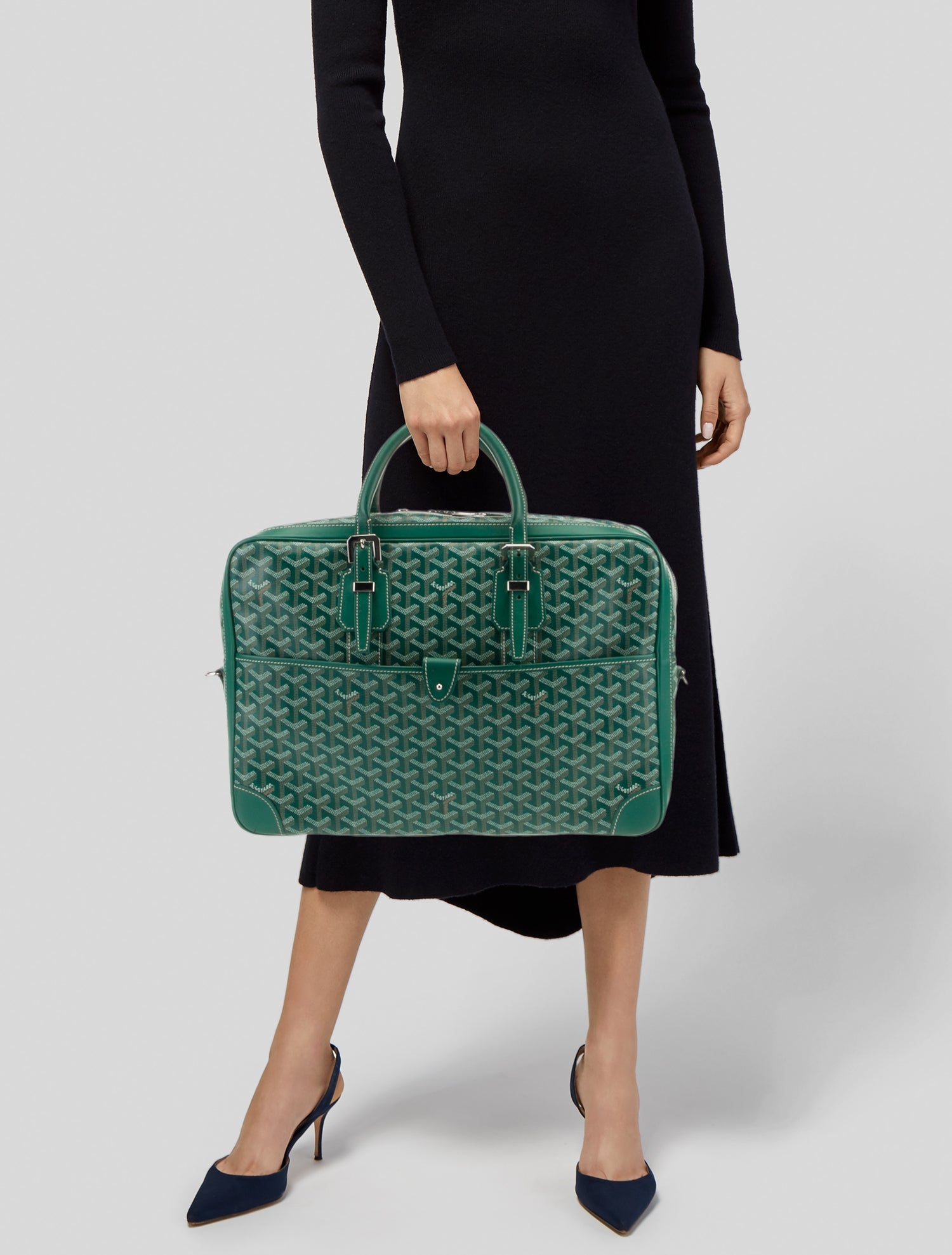 Goyard Goyardine Ambassade Briefcase MM Green Briefcases, Bags