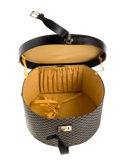 Goyard Goyardine Hat Box Travel Trunk