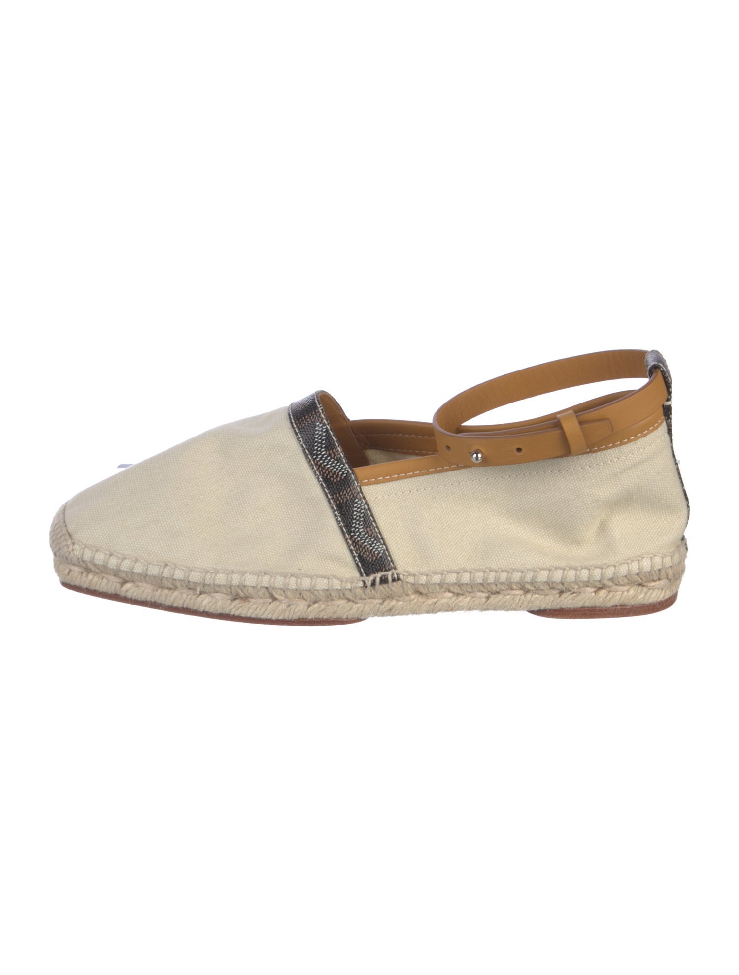Goyard Canvas Leather Trim Embellishment Espadrilles